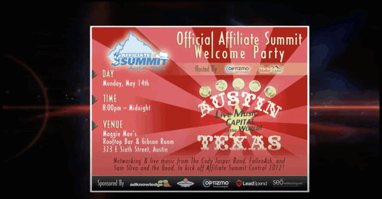 Affiliate Summit – Austin 2012 – Welcome Party